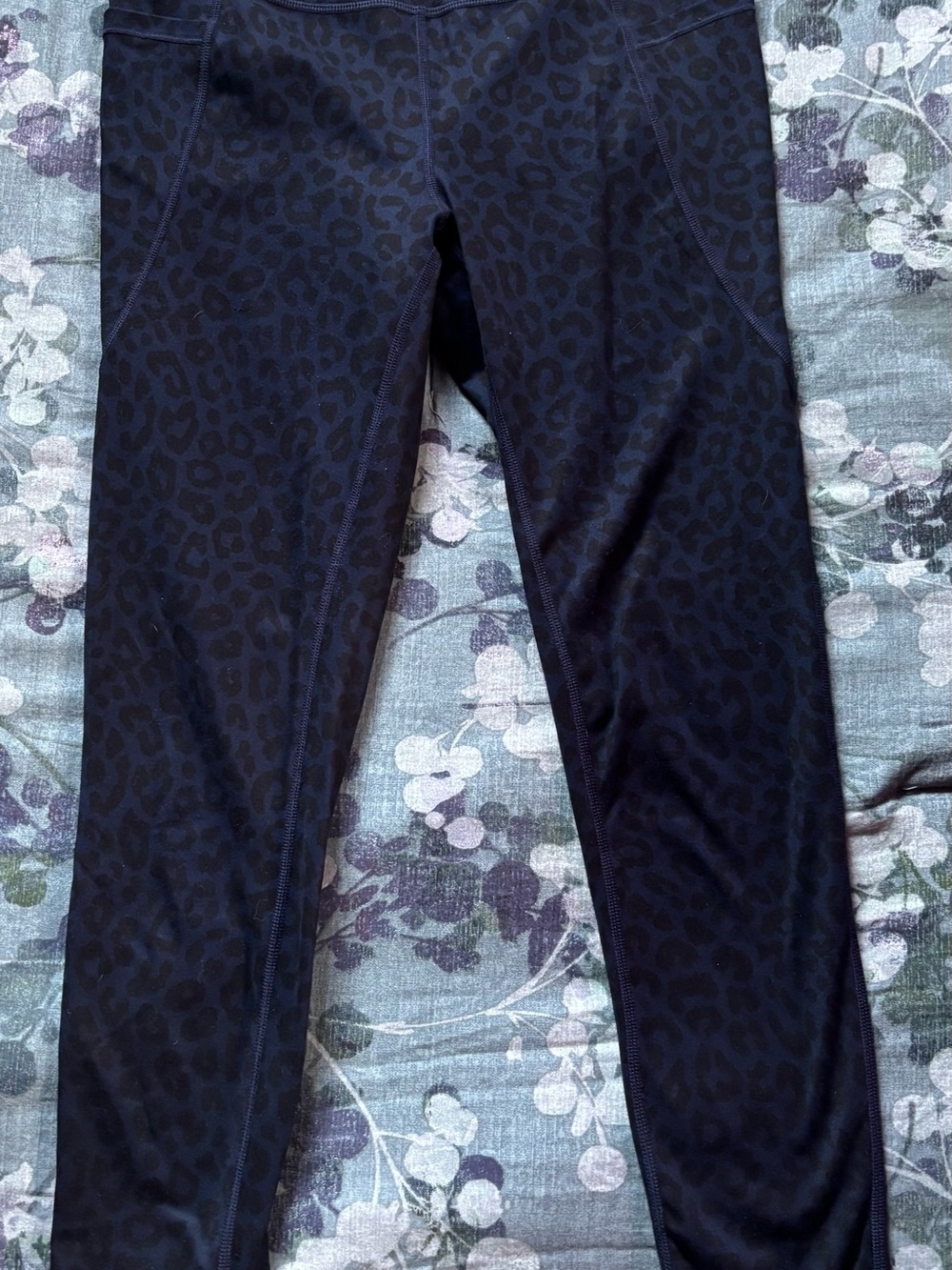 Athletic Works Black and Charcoal Leopard Print Leggings